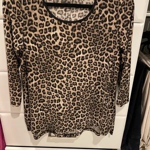 Ann Klein animal print top